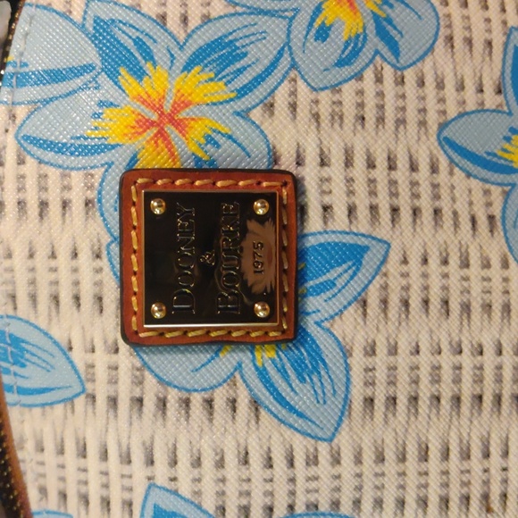 Dooney & Bourke Blue Floral Women's Bag Coated Canvas With Leather - Picture 2 of 12